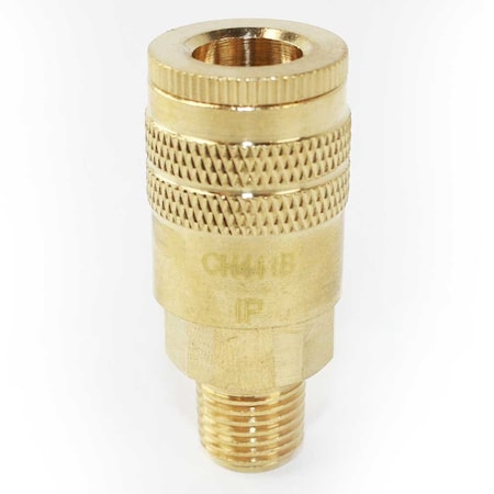 Interstate Pneumatics Brass Industrial Coupler, 100 PK CH441BS-100K
